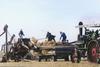 Threshing demonstration in Smoky Lake